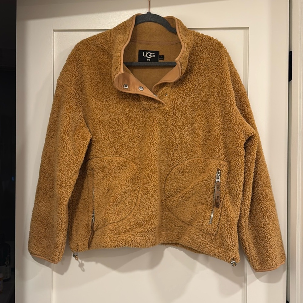 UGG fleece 1/4 snap pullover fleece M